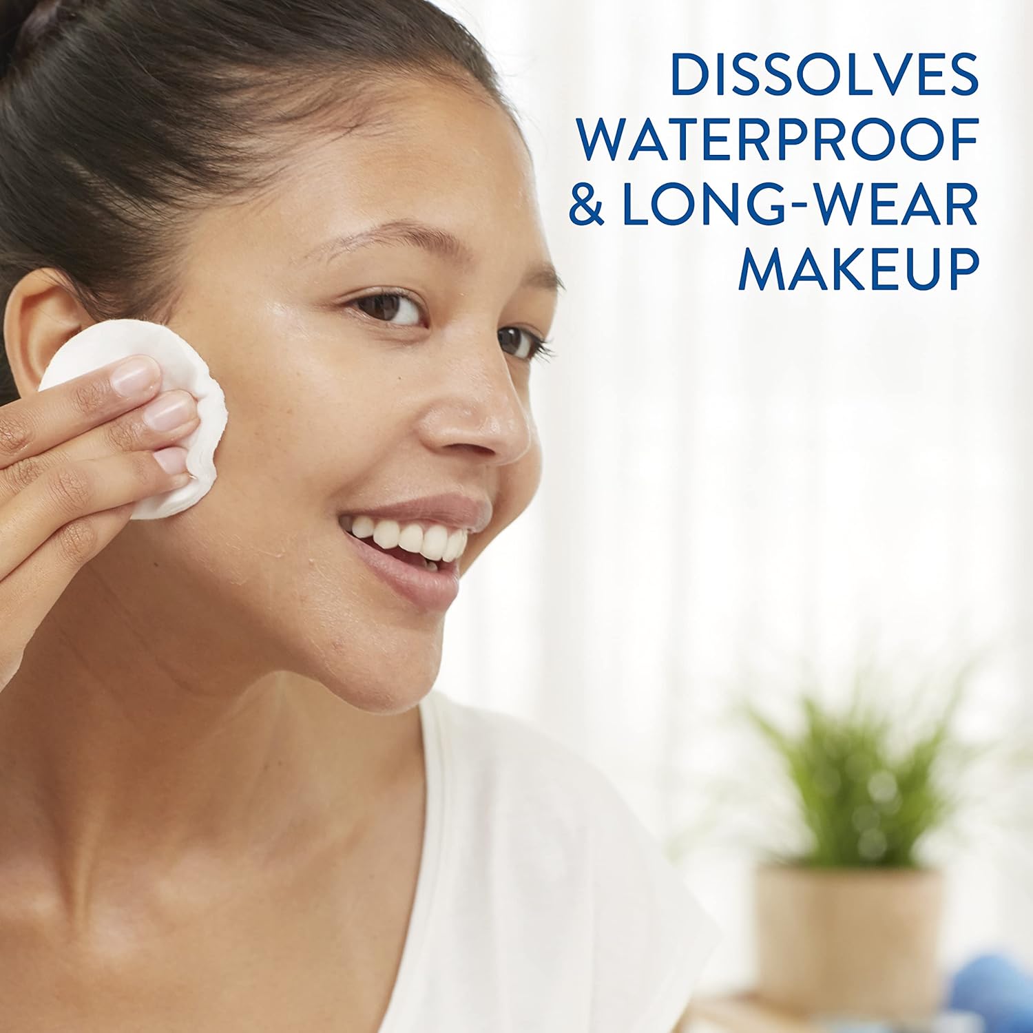 Cetaphil Gentle Waterproof Makeup Remover, Oil-Free Formula Suitable for Sensitive Skin, 6.0 Fluid Ounce 24Hr Smart